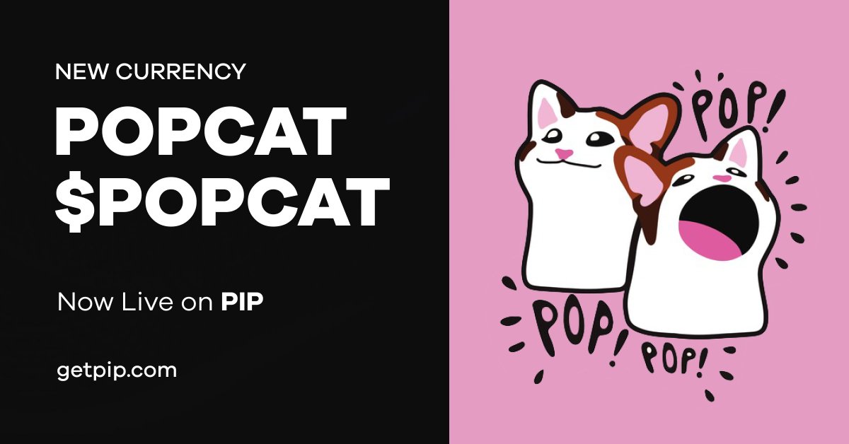getpipcom's tweet photo. Warm-up for the new week ✨

🆕Listing | $POPCAT is now listed on PIP

💸 Send and receive on Twitter and other socials
🔗 Create Payment Links, Pay Buttons 
💵 Create Invoices and claim your tag 

Comment your popcat tag for surprises 
@POPCATSOLANA