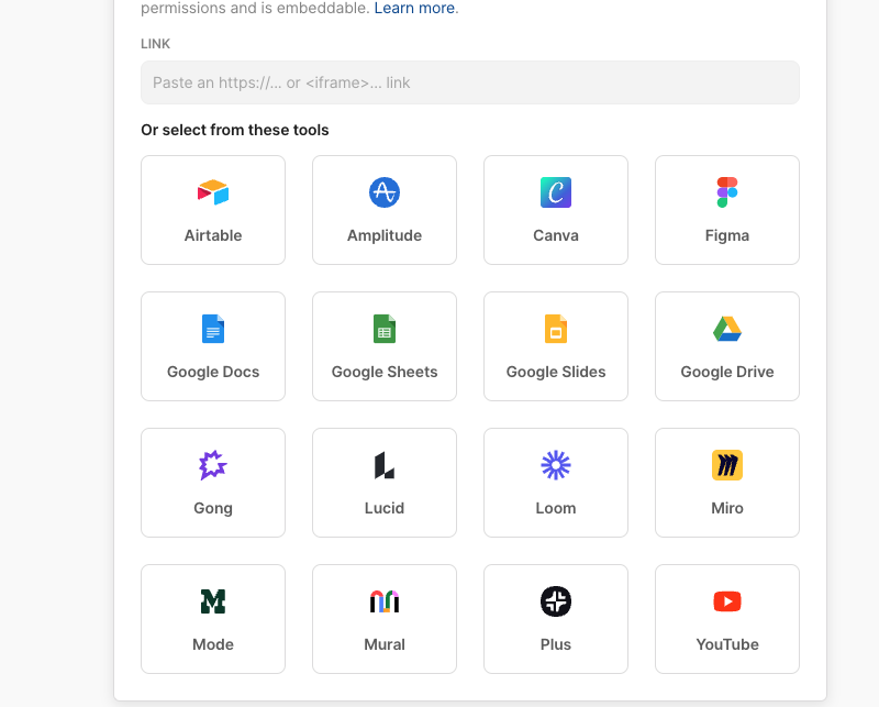 BakanasEdvinas's tweet photo. @coda_hq @Atlassian is it still somehow hidden as I can't see in the tools section, and when i try to add the link it says it can't be embedded https://t.co/LdPrsFQcI0