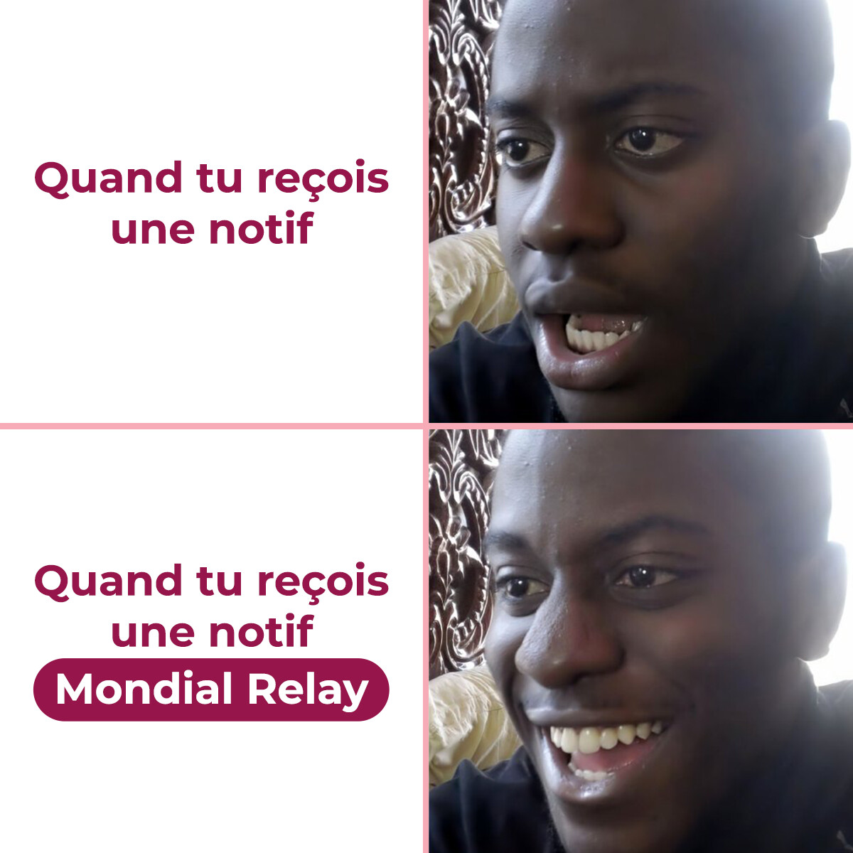 mondialrelay's tweet photo. Il y a les bonnes notifications et les autresโฆ ! ๐
#mondialrelay #meme #humour #app #notif https://t.co/4lrnjbSRIl