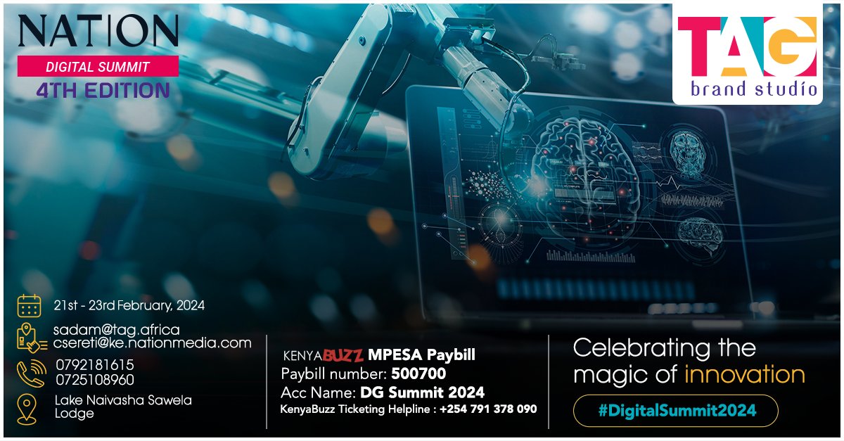 NationAfrica's tweet photo. 🏊🏾‍♂️ Dive into the future at the Nation Digital Summit from 21st-23rd February 2024! 
🌟 Explore digitization culture, stay ahead of trends, and unravel the mysteries of AI in business.
Don't miss out - register TODAY at https://t.co/I6In7LduBD
💻 #DigitalSummit2024 https://t.co/jsvkL50t8w