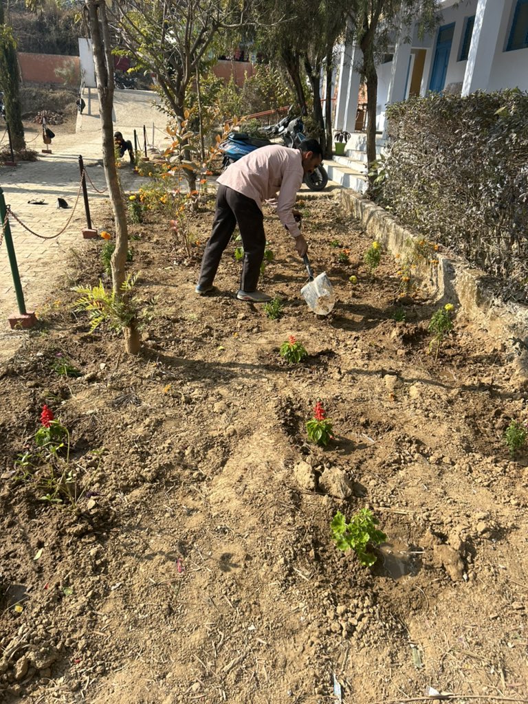 Planted some ornamental plants at GHSS BHAWANI. 24 january 2024 #samagra @SamagraShiksha @JKSamagra