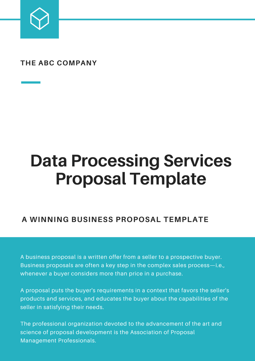 Data Processing Services Proposal Template Don’t start from scratch again by writing paragraphs almost every proposal needs. Our template is a predesigned document that you can use to create rfply.com/data-processin… #ProposalTemplate