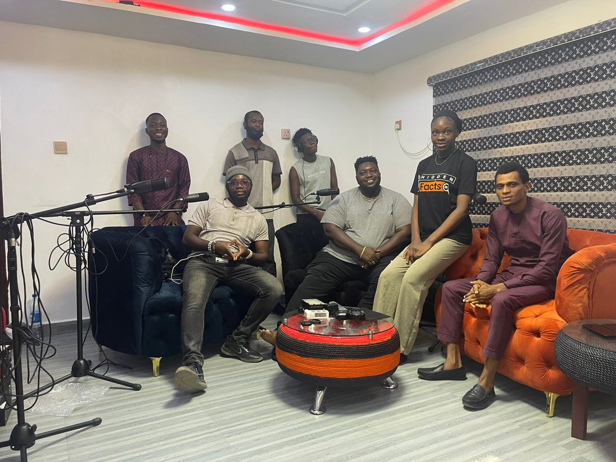 HiddenFacts_'s tweet photo. Good morning HF family, and this comes to the official setting up of the podcast studio, sound check, video check, equipment all in form.

The greatest minds from Owerri is with us, we are honored to have such a great team with us who made this possible, https://t.co/1QErY2a8cN