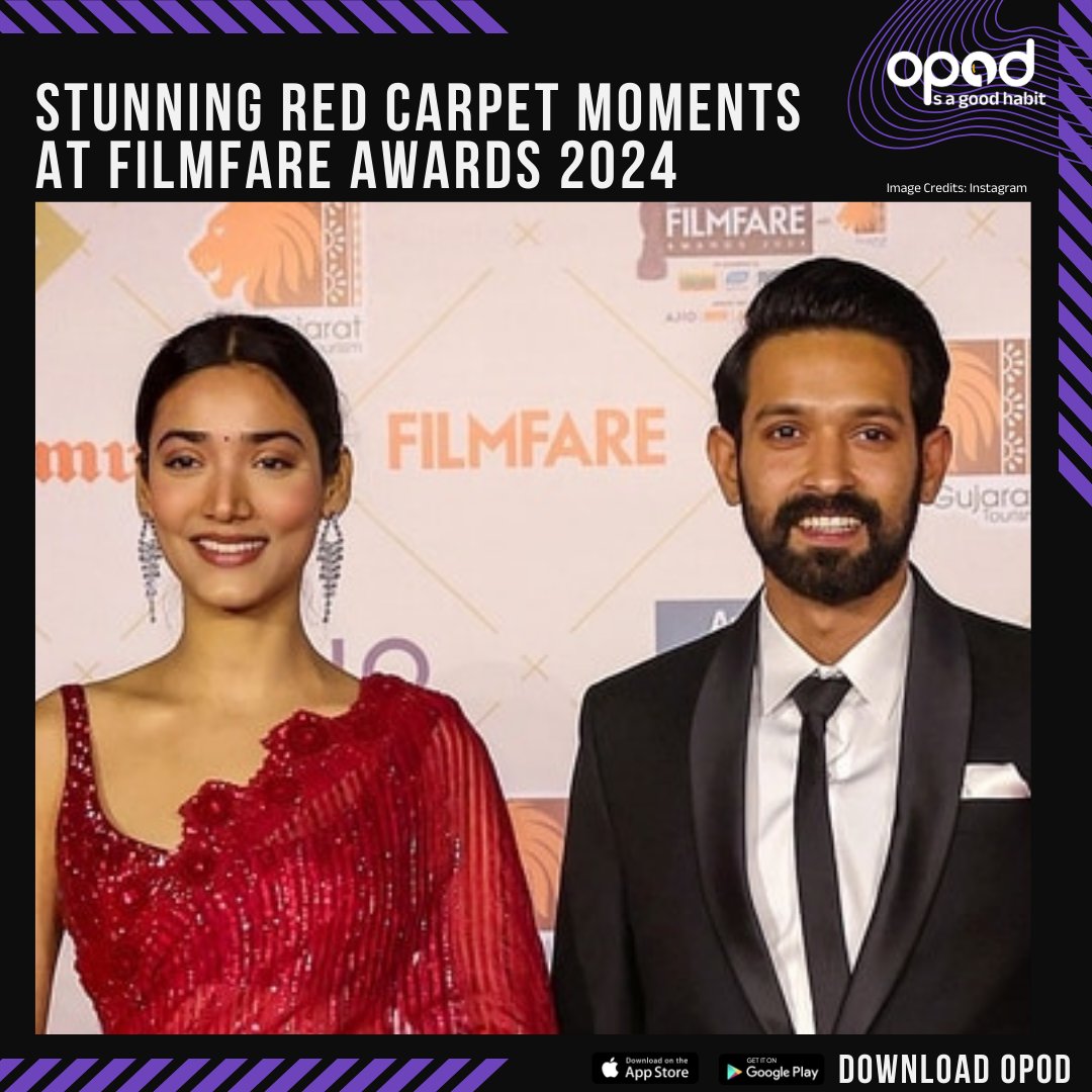 AudioOpod's tweet photo. Stunning Red Carpet Moments at #FilmfareAwards2024.

From the dynamic duo of #VikrantMassey and #MedhaShankar to the ethereal #TriptiiDimri, celebs showcased their impeccable style at the star-studded event.

Image credits: Instagram

#opodsunakya #opodisagoodhabit https://t.co/LHN9aphBgA