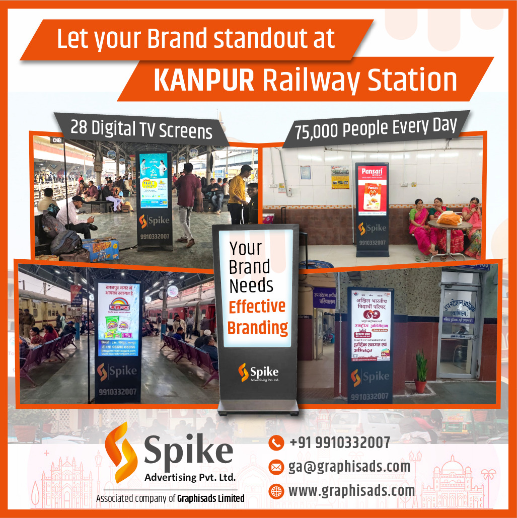 Unleash your brands at Kanpur Railway Station with a touch of impactful branding. #Kanpurrailwaystation #digitaltvscreens

Contact us for more Information & Booking 📩☎

#kanpurrailwaystation #brandpromotion  #advertiseyourbrand   #graphisadslimited #360degreeadvertising