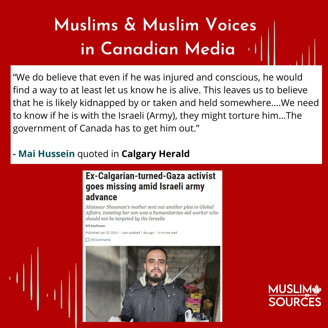 MuslimSources's tweet image. (1) Our highlights of Muslims &amp;amp; Muslim voices in Canadian media this past week!  #amplifyingMuslimvoices #cdnmedia