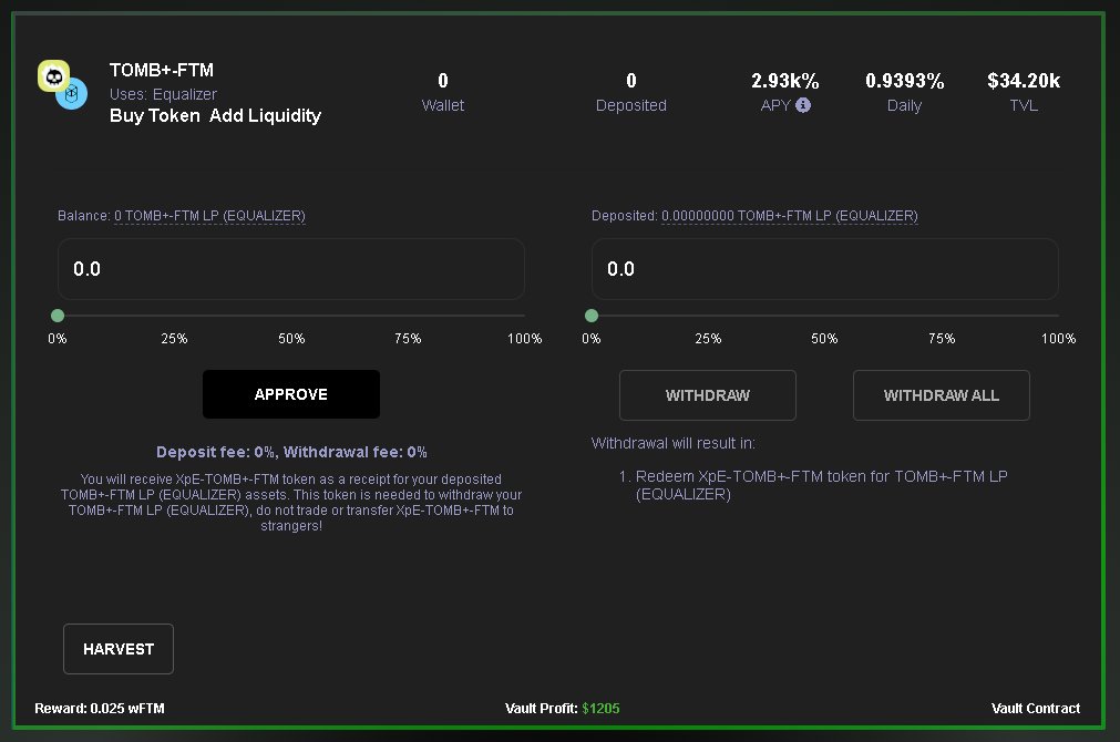 @TombPlus depositors at Xpandr have been compounding their LP on the low and setting up for bigger gains 🧠

Don't miss the chance to scoop up more $TOMB+ - $FTM!
<a href="/FantomFDN/">Fantom Opera</a>