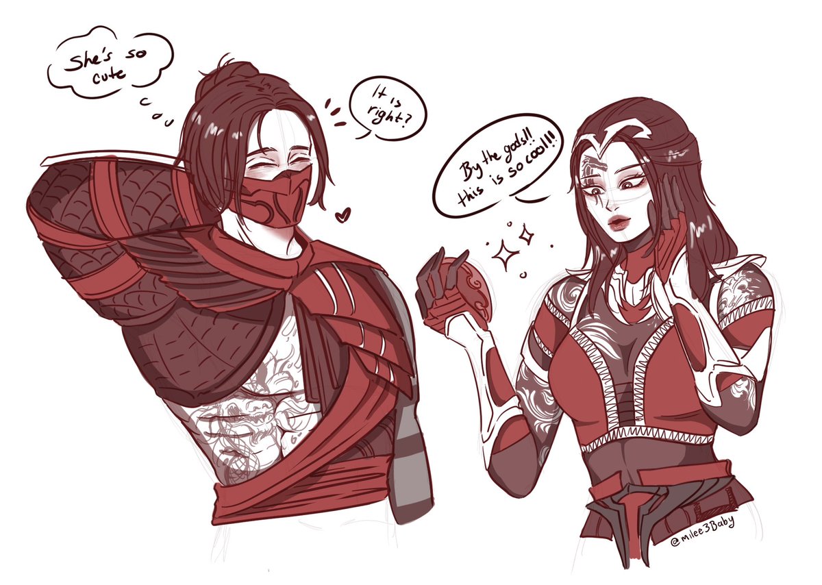 I drew this while I was drunk 🩸🔥

#MortalKombat  #MortalKombat1 #mortalkombatfanart #Kitana #scorpion #mk1 #MK1