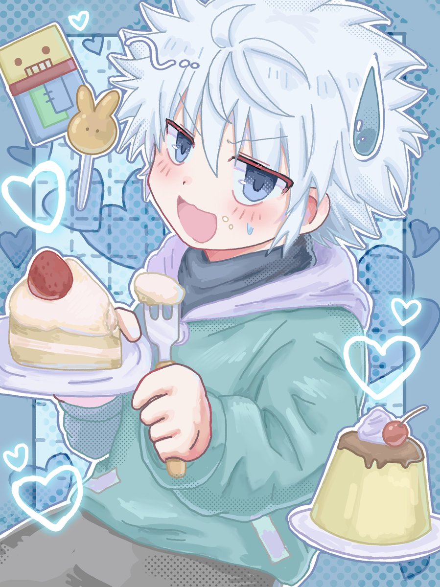 いっぱい食べてほしい🍰
 #ハンターハンター 
 #hunterfanart