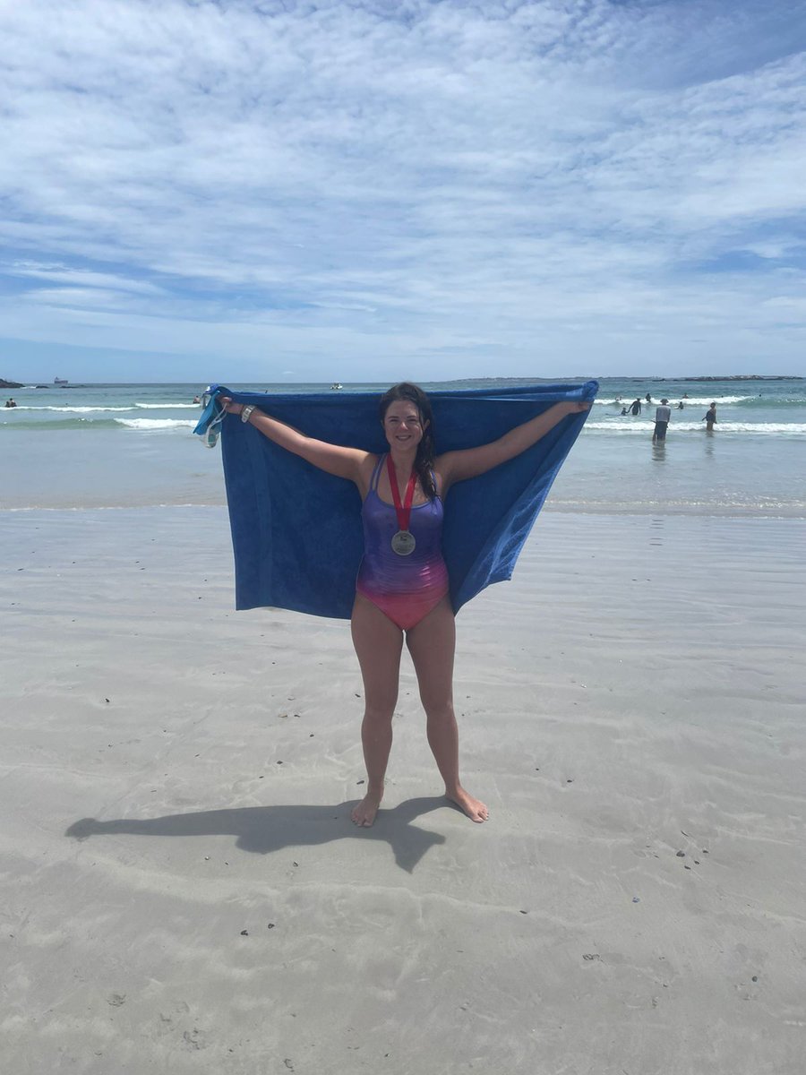 LizzyWalker1's tweet photo. I completed my Robben Island swim yesterday. 3 hours, 16 degrees, 7.6km, a little chop, one crazy current and the mother of all mountains watching over me. Think I’ve finally completed Cape Town. 🇿🇦🇬🇧 🏅 #swimming https://t.co/i8v3hyD5RU
