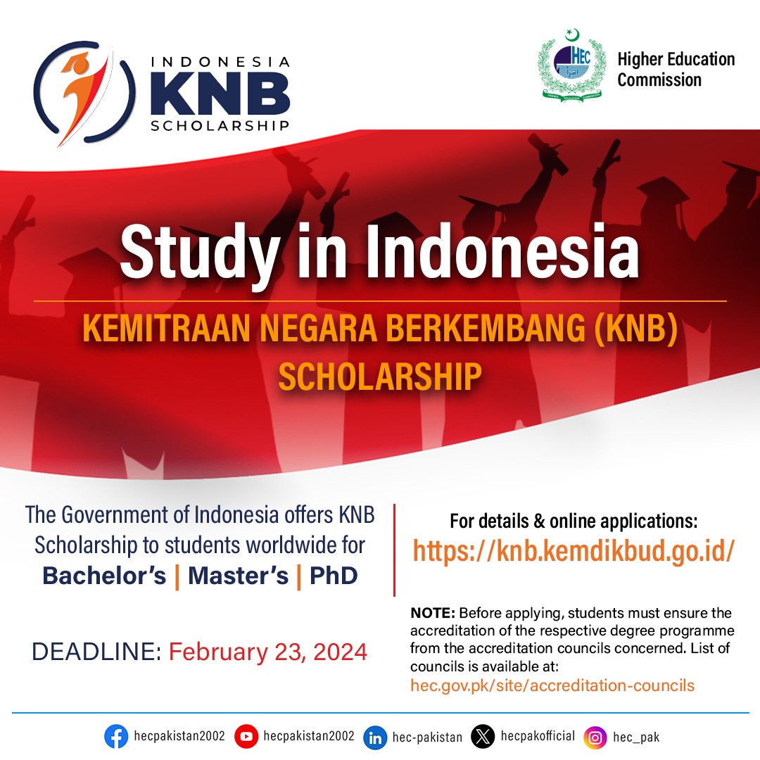 hecpkofficial's tweet photo. Unlock the doors to your dreams, with this life-changing scholarship opportunity at Indonesia!

For details &amp; online applications: https://t.co/om3bebhOcU

Deadline to apply: February 23, 2024

List of accreditation councils: https://t.co/gLyLJD9rus https://t.co/qiUTjuRXLx