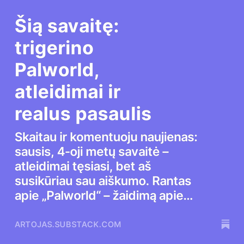 Anos savaitės naujienos, šios savaitės ryto kavai:
artojas.substack.com/p/sia-savaite-…