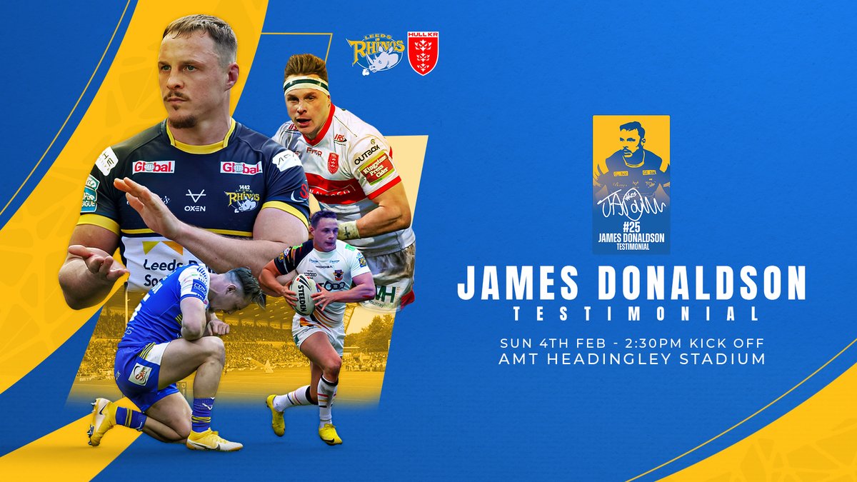 Leeds Rhinos (@leedsrhinos) on Twitter photo ๐๐ง'๐ฆ ๐๐๐ ๐๐ช๐๐๐ for <a href="/James_Donaldson/">James Donaldson</a>'s Testimonial!
Take a look at all the latest info, opposition profile and more about the man of the moment in our match preview
๐therhinos.co.uk/article/19772/โฆ ๐๐ง'๐ฆ ๐๐๐ ๐๐ช๐๐๐ for <a href="/James_Donaldson/">James Donaldson</a>'s Testimonial!
Take a look at all the latest info, opposition profile and more about the man of the moment in our match preview
๐therhinos.co.uk/article/19772/โฆ