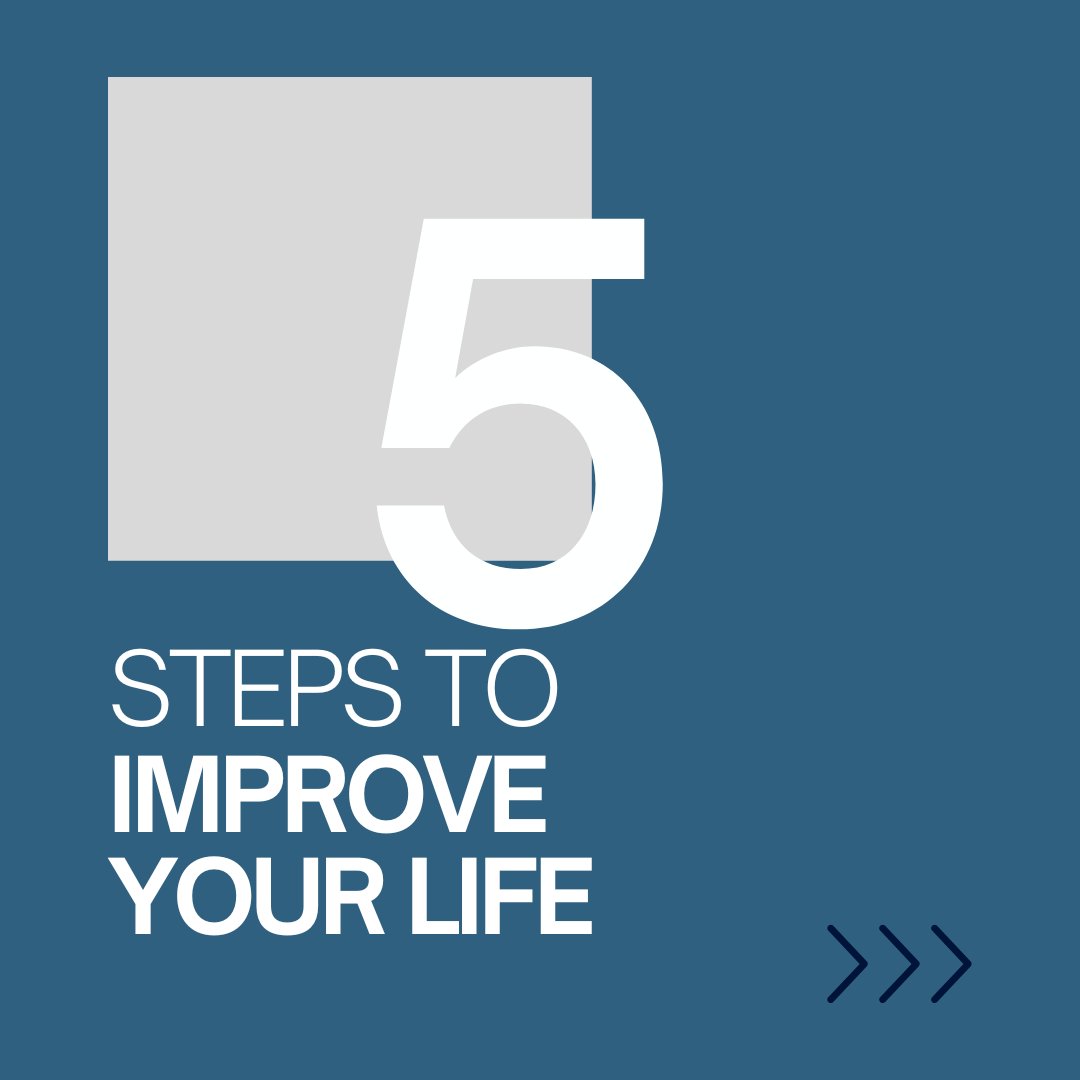 5 steps to improve your life 
.
#digitalmarketing #webdevelopment #graphicdesign #graphicdesigning #digitalmarketingtools #digitalmarketingexpert #digitalmarketingagency #digitalmarketingservices #digitalmarketingstrategy #growth #businessgrowth #businessgrowthexpert #promotion