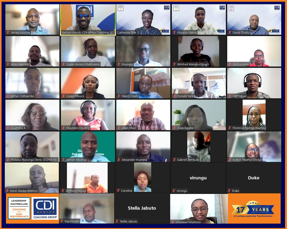 CDI_Africaltd's tweet image. Celebrating 30 leaders from @EGPAF equipped to drive sustainable high performance after a 10-week training in our Leadership Masterclass Program! Kudos to the faculty and administration team for their contribution. 🙌 

#coachingforperformance
#Coaching360Degreees
#CDIAfricaat17