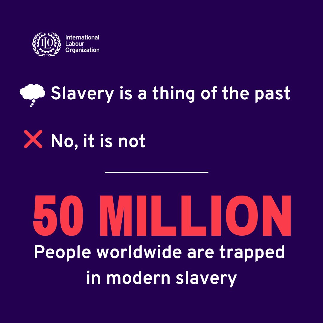 🔻 50 Million people are living in modern #slavery. Of these people, 28 Million are in Forced #Labour. 

🔺 Step up, get involved &amp; help the <a href="/ilo/">International Labour Organization</a> &amp; its partners to #EndSlavery NOW!

✊🏽 Fighting #FL 👉 tinyurl.com/mjp3nkfn

#EndModernSlavery #SDGs SDG Target 8.7

<a href="/Alliance8_7/">Alliance 8.7</a>