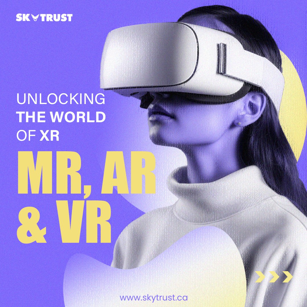 Skytrust_'s tweet photo. Closer to Reality: Exploring the Boundaries of #AR, #VR, and #MR ✨
To know more: https://t.co/Itr3PtXeF5
#skytrust #digitalmarketing #digitaltransformation #virtualreality #augmentedreality #realityaugmented #mixedreality #extendedreality #canadamarket #usmarket #ai #tech #XR https://t.co/CYiKxhfBXw