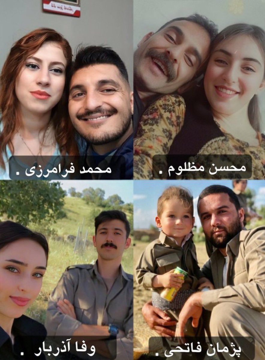 Once again the terrorist state of Iran extrajudicially executed four young #Kurdish political prisoners this morning. Pejman Fatehi, Mohsen Mazloum, Mohammad Faramarzi, and Wafa Azarbar. No words can explain this atrocity. And no words can explain our deepest grief.