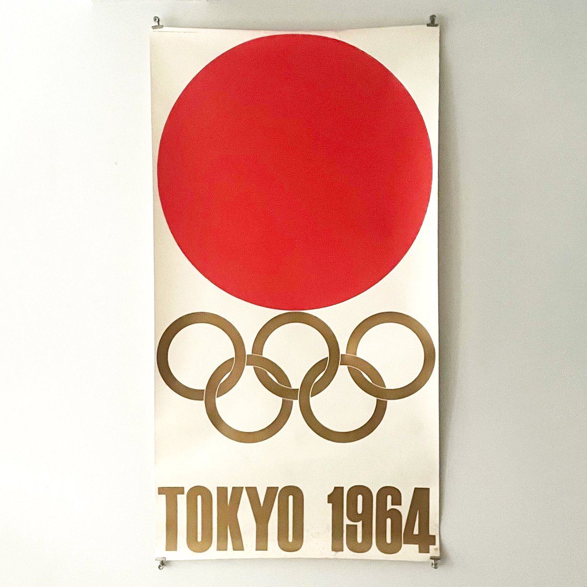 東京オリンピック公式ポスター 第1号 シンボルマーク 亀倉雄策」 1964