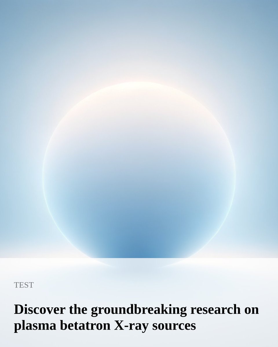 web_shakti77755's tweet image. Laser-driven betatron X-ray sources offer compact and accessible solutions for high-photon energies.
Next-generation photon sources will impact user applications.
What are your thoughts? #PhotonSources #XrayTechnology #LaserDriven #HighPhotonEnergy #NextGenerationTech