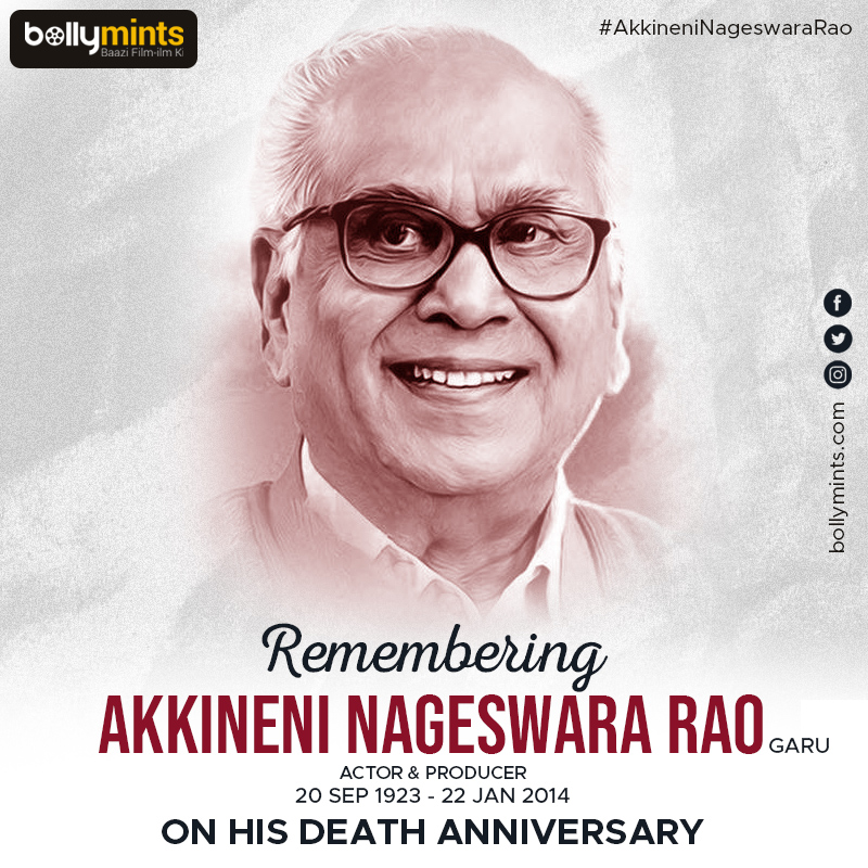 Remembering Actor & Producer #AkkineniNageswaraRao Ji On His #DeathAnniversary !
#ANR #Nagarjuna #NagaChaitanya #AkhilAkkineni #SushanthAnumolu #ANRLivesOn