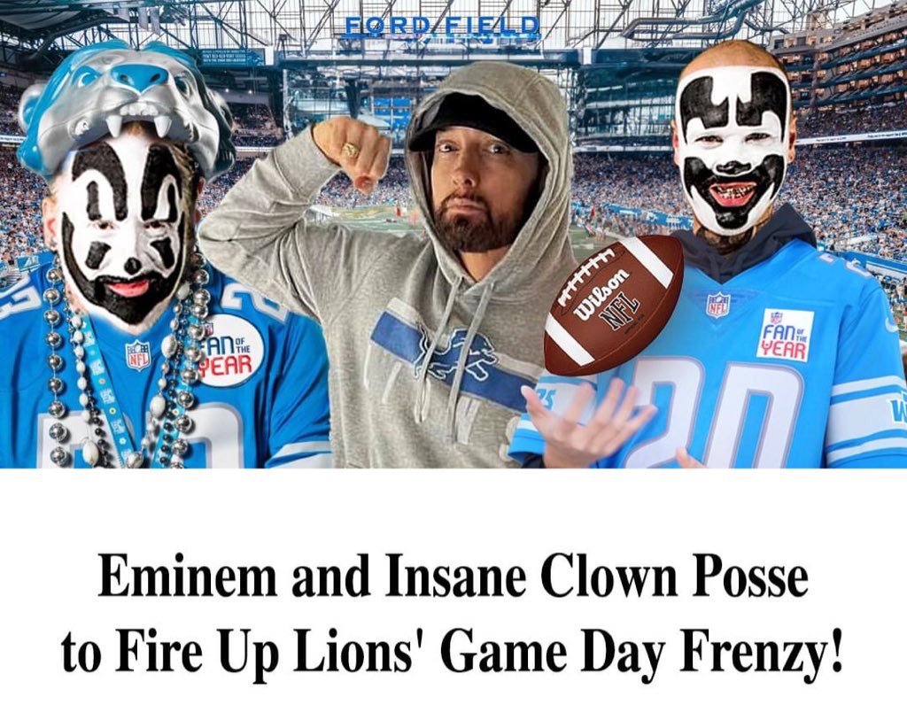 2_gnar's tweet image. if the Lions win the Super Bowl, @Eminem and @ICP need to collab on a Detroit-centric song  

Em already has “Welcome 2 Detroit” and ICP has “Str8 Outta Detroit”

it’s been 30+ years… time for a collab

#AllGrit #Detroit #threeonethree #whoopwhoop