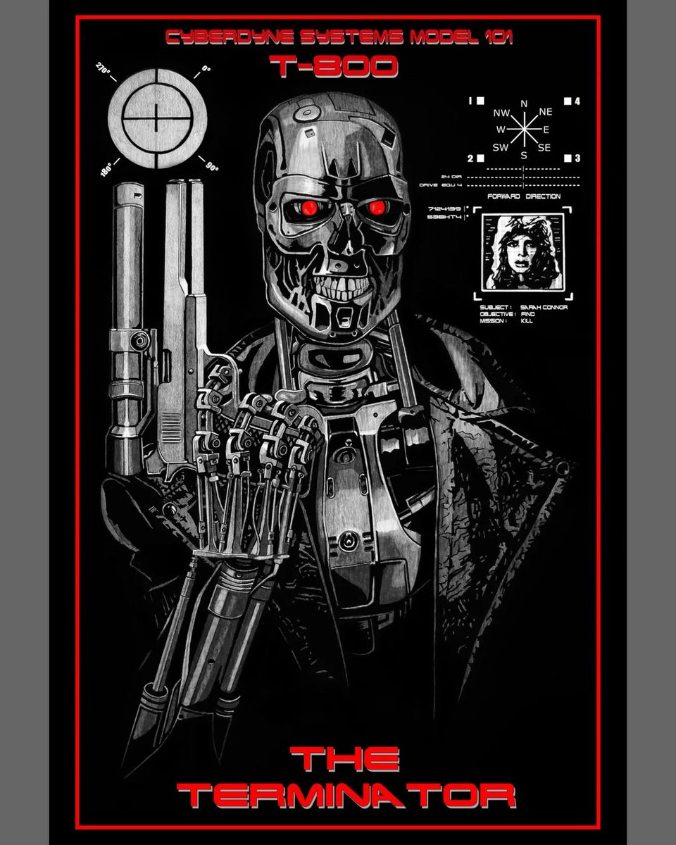 ...Artwork by Carles Ganya; 60,96x91,44cm (24x36in), graphite pencil and acrylic marker...

#carlesganya

#hemdale #pacificwesternproductions #eurofilmfundingcinema84 #orionpictures #theterminator