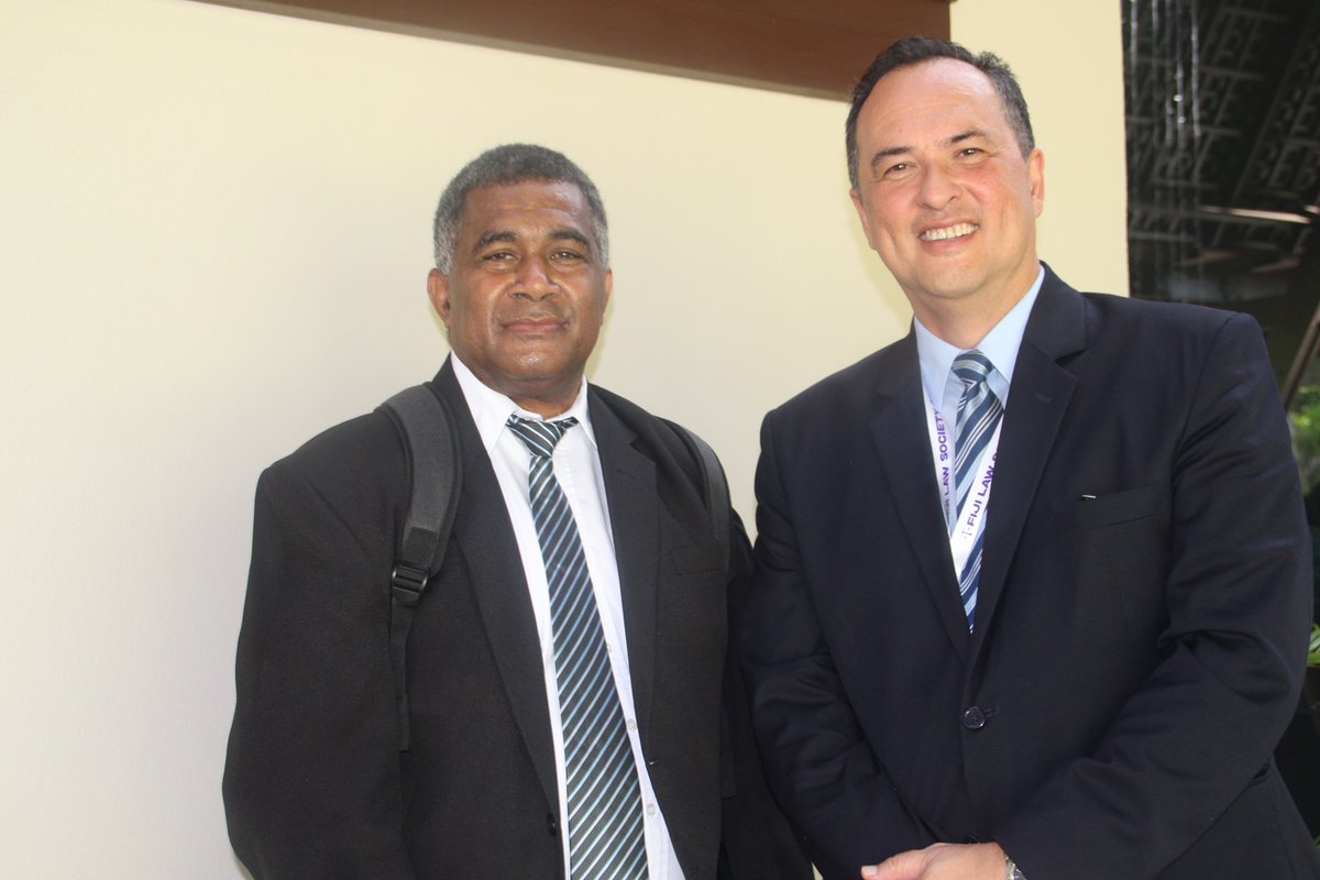 officeoftheatto's tweet photo. The  Attorney-General Hon Siromi Turaga and the Solicitor-General Mr Ropate Green were part of the Fiji Law Society Annual Convention in Shangri-La Yanuca Island on Friday, January 19, 2024.

More than 200 legal professionals convened for a transformative two-day program. https://t.co/8SW3K70ehC