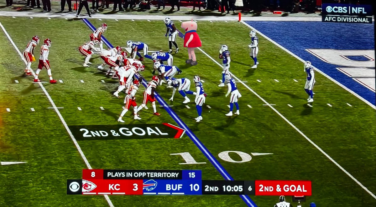 BREAKING: Peppa Pig has checked in at LB for the Bills.