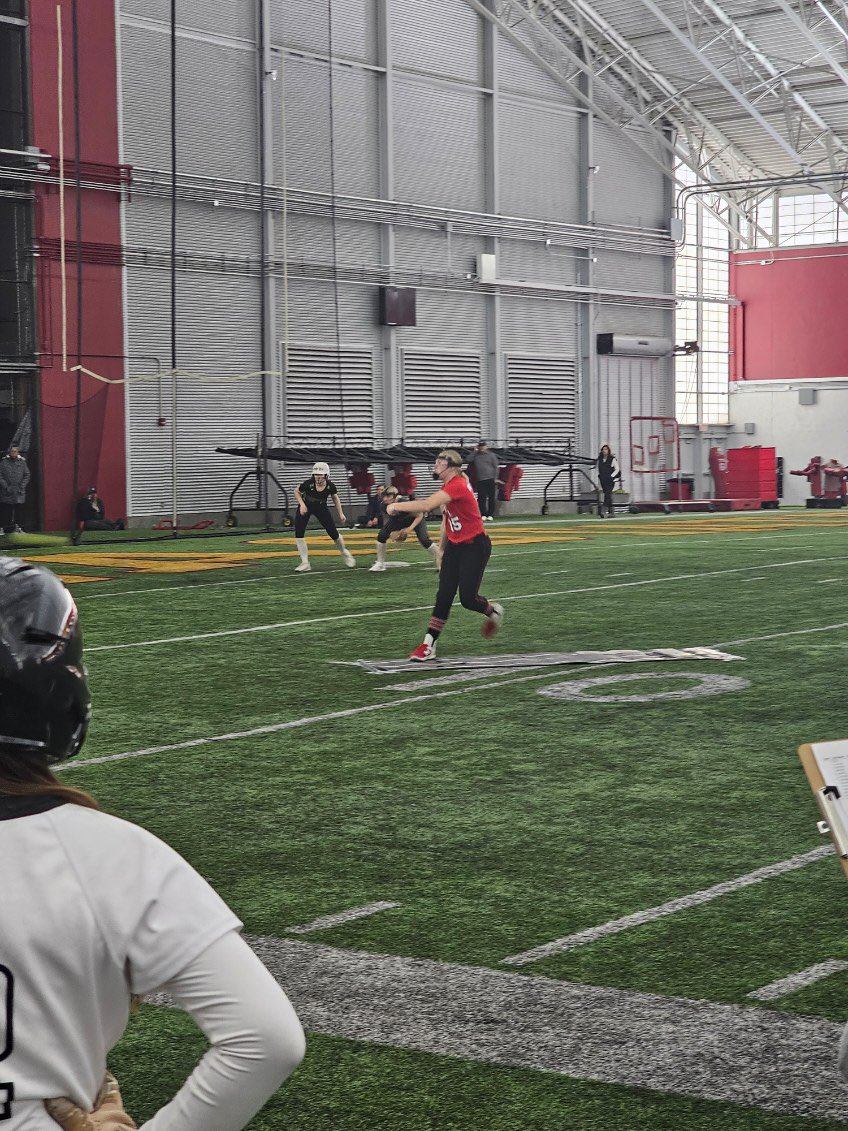 Amazing camp at <a href="/CycloneSB/">Iowa State Softball</a> today! So well ran. Loved every station, every rep, and every bit of feedback received! I can't wait to come back. Thank you so much <a href="/CoachPinkerton/">Jamie Pinkerton</a>, Coach Jackson and the rest of the staff! Have a great season <a href="/MaddieKnowles10/">Maddie Knowles</a> and <a href="/zender_paige/">Paige Zender</a>!