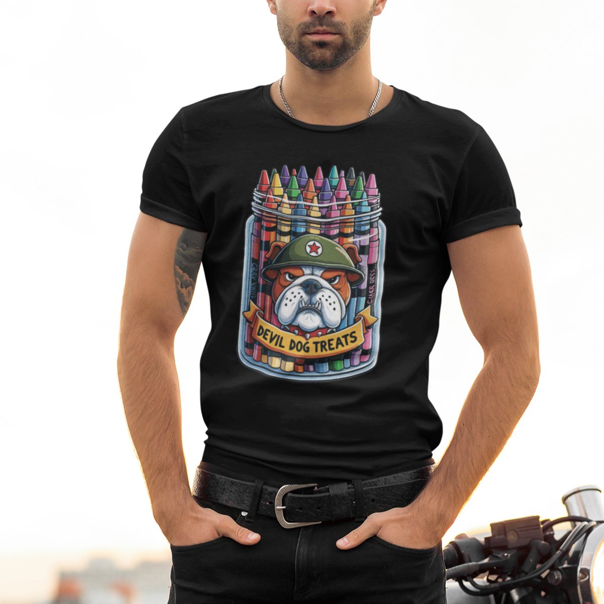 SillyPupCreate's tweet photo. 🖍️🐶 Attention all Devil Dogs! Get your paws on our exclusive 'Devil Dog Treats' t-shirt! Perfect for those who can take a joke and wear it with pride. Show off your Marine spirit and your taste for fun! https://t.co/m5mcafzapV
 #DevilDogTreats #MarinePride #CrayonEatersUnite https://t.co/cPKUT5xwkA