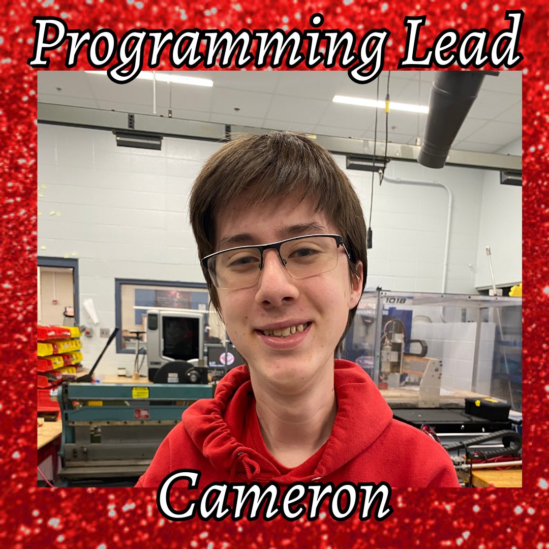 Announcing the 1018 Pike RoboDevils leadership team. Cameron is programming lead. This is his second year on the team. <a href="/PikeSchools/">Pike Twnshp Schools</a> @FIRSTINRobotics #OMGrobots #finfam #crescendo