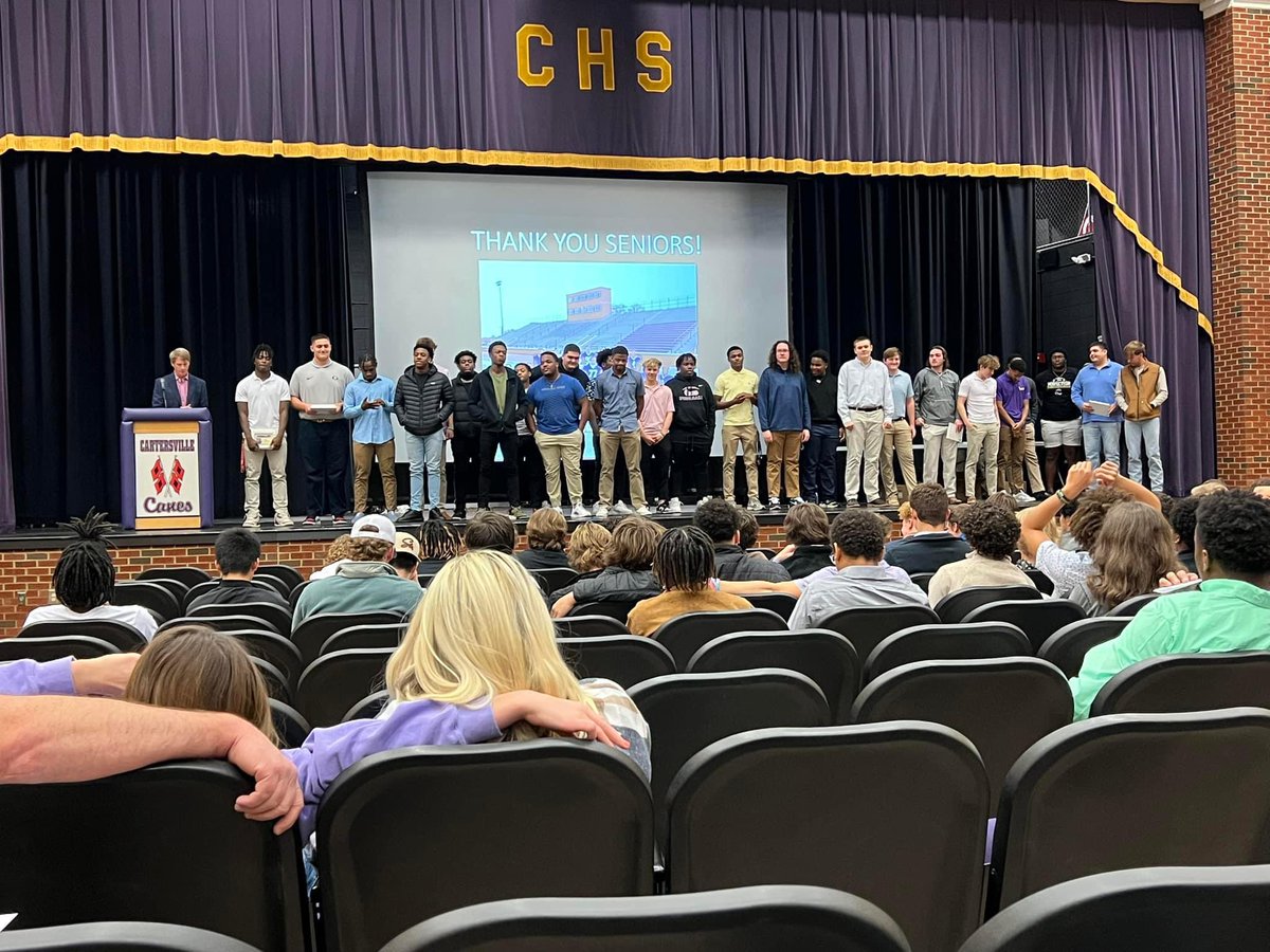 Cartersville Football Banquet. Thank You Seniors! Class of 2024 Career Accomplishments: 47-6 Overall Career Record 3 Region Championships 2020 AAAAA State Runner-Up 2022 AAAAA Semi-Finalists 2023 AAAAA Semi-Finalists 13-1 Senior Season Record #Canes #GreatToBeInTheVille #WhosNext