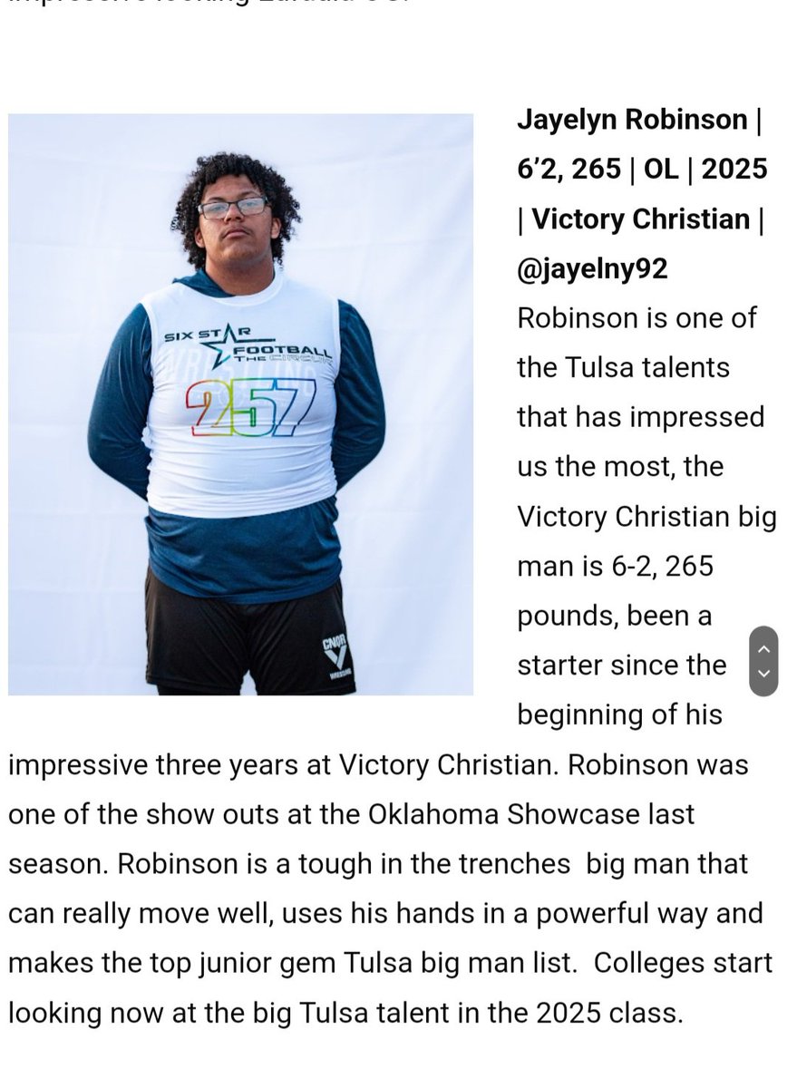 Thank you for the write up @6starfootballOK @CNQR_FB