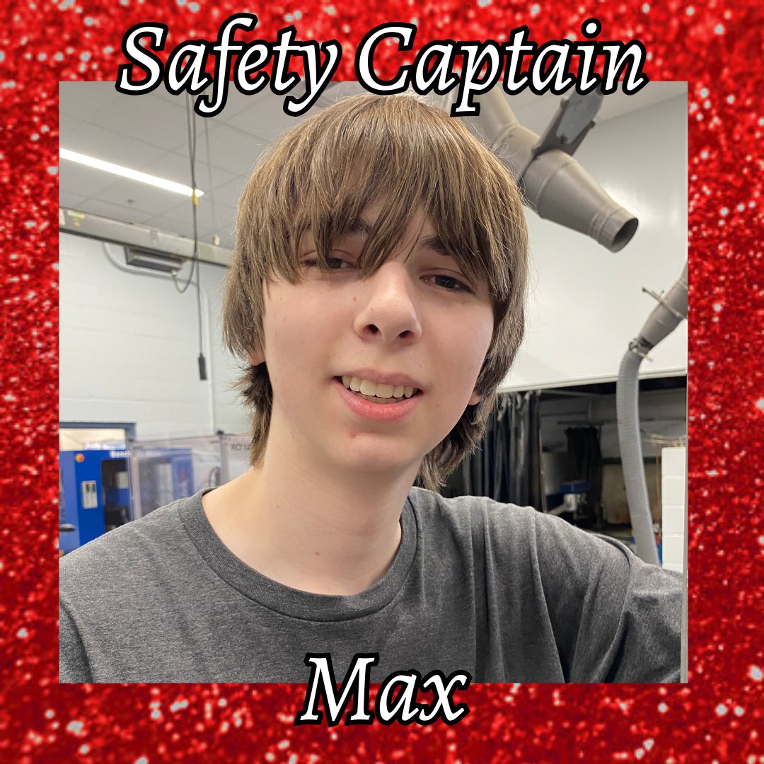 Announcing the 1018 Pike RoboDevils leadership team. Max is Safety Captain This is his second year on the team. <a href="/PikeSchools/">Pike Twnshp Schools</a> @FIRSTINRobotics #OMGrobots #finfam #crescendo