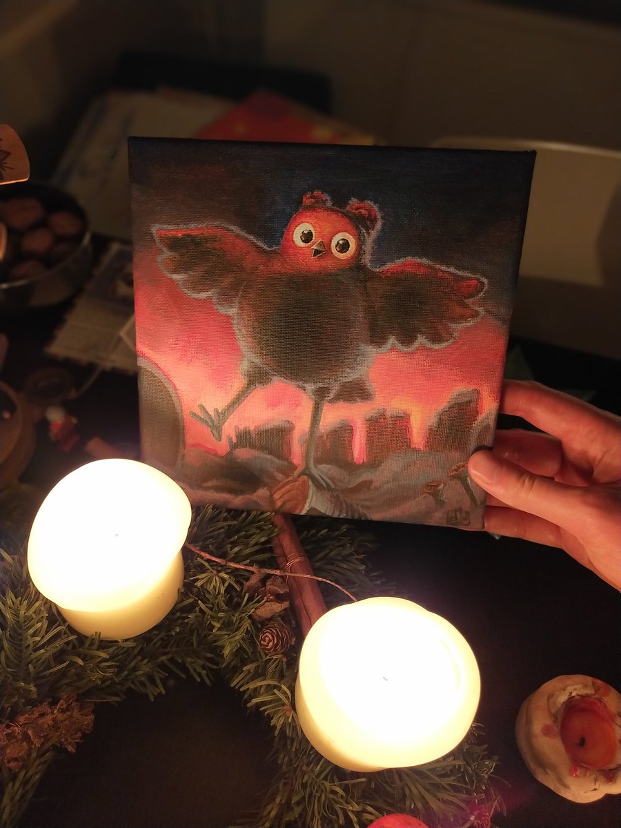@TheBookshopBand @aardman @PeteLordAardman @AardmanContext @aardman_jp @SeanAardman Thank you , Ben! ❤️ Still one of our favorite Christmas movies and soundtracks. Plus we still put Robin on our little tree every year. ❤️✨🐦🌟 Ps: I though I'd shown the final acrylic painting before, but only found some WIP tweets with my name-tag and #RobinRobin. 🤷