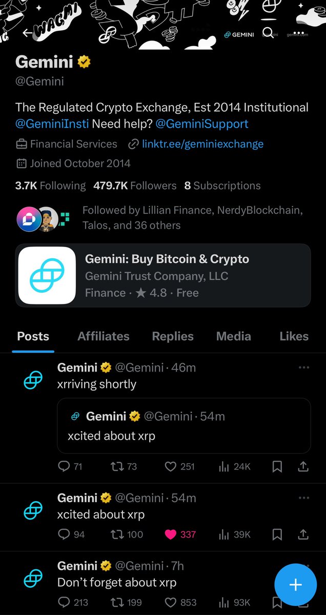 🤔 <a href="/Gemini/">Gemini</a> $XRP #XRP