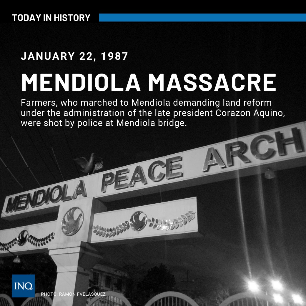 inquirerdotnet's tweet photo. On this day thirty-seven years ago, thirteen people were killed after antiriot forces guarding Malacañang Palace fired at farmers holding a protest rally for “genuine land reform.” https://t.co/hRT3VGLQJz