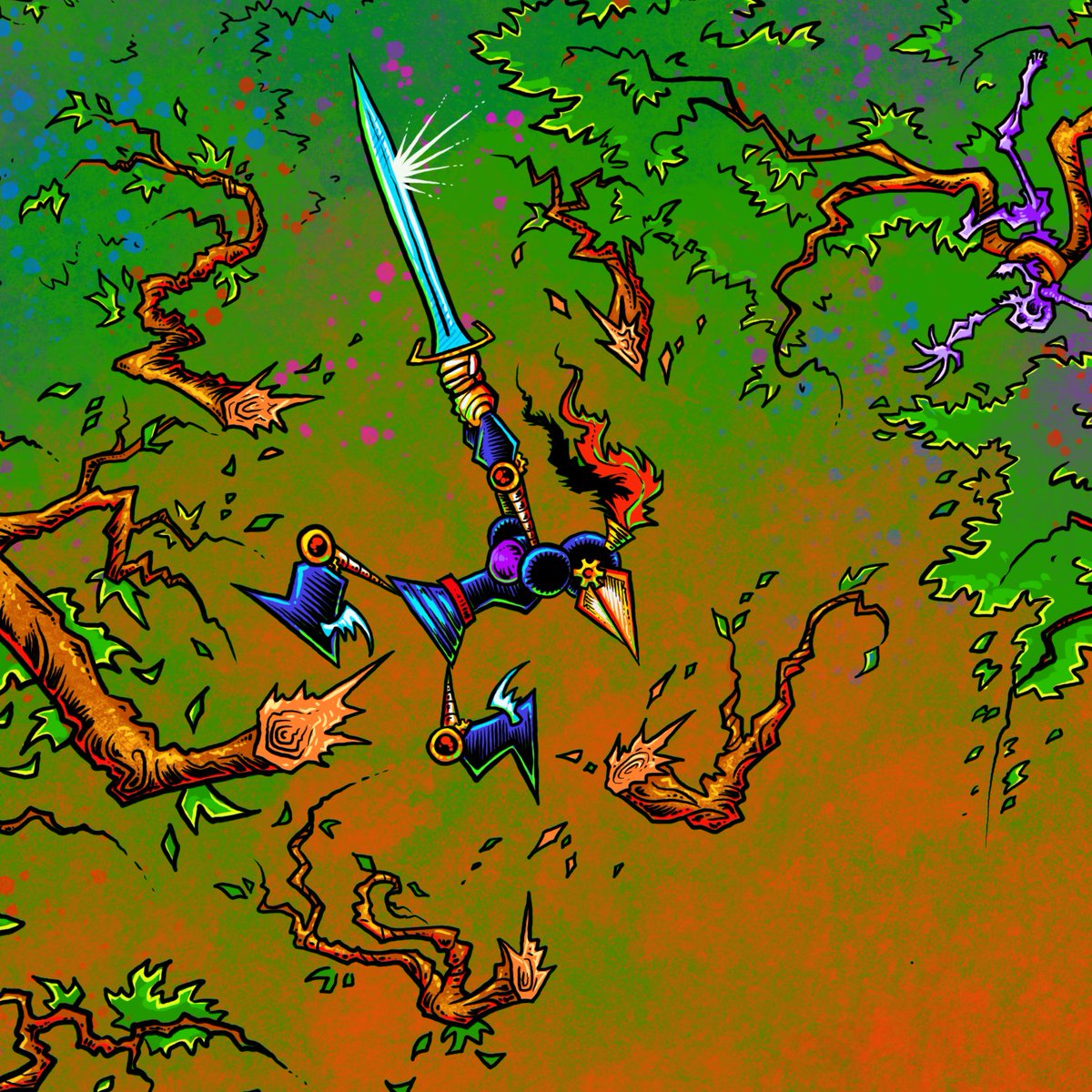 Detail from my new XL Newsprint Comic. Please go to tinyurl.com/weirdwoods to see more.

...

#indiecomics #drawing #comicart #comics #graphicnovels #fantasyart #knights #dragons #cartoon #doodle  #gameart #inkart #rpg #dnd #illustration #characterdesign #monster #steampunk