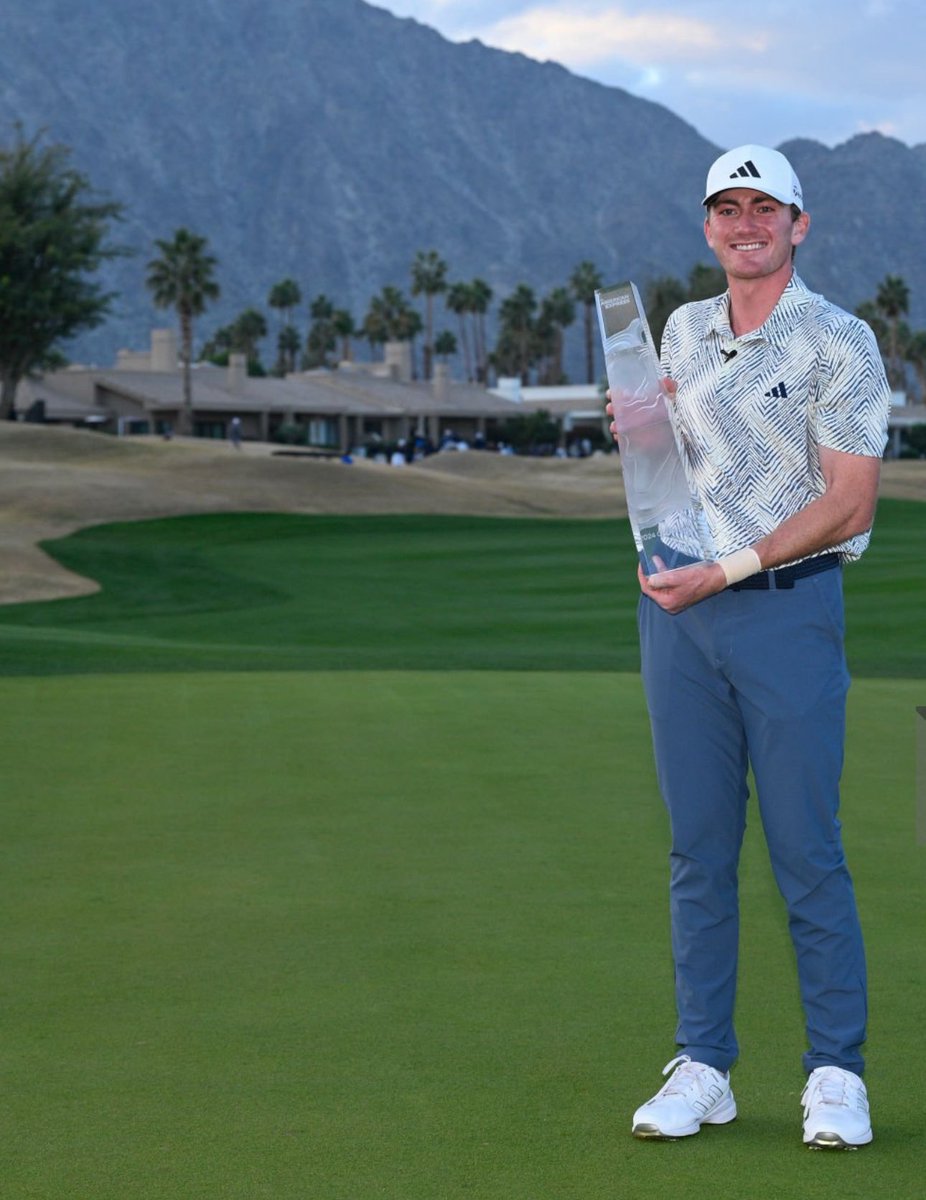 NUCLRGOLF's tweet photo. 🚨🏆📈 What Nick Dunlap winning @theamexgolf means: 

▪️Won’t receive winners prize money ($1.5M) 
▪️Moves to #68 in the OWGR (per @VC606) 
▪️ Receives a Masters invite (pro or not)
▪️Exempt on PGA Tour through 2026
▪️Access to signature events (must turn pro) https://t.co/3cDEwS3up3