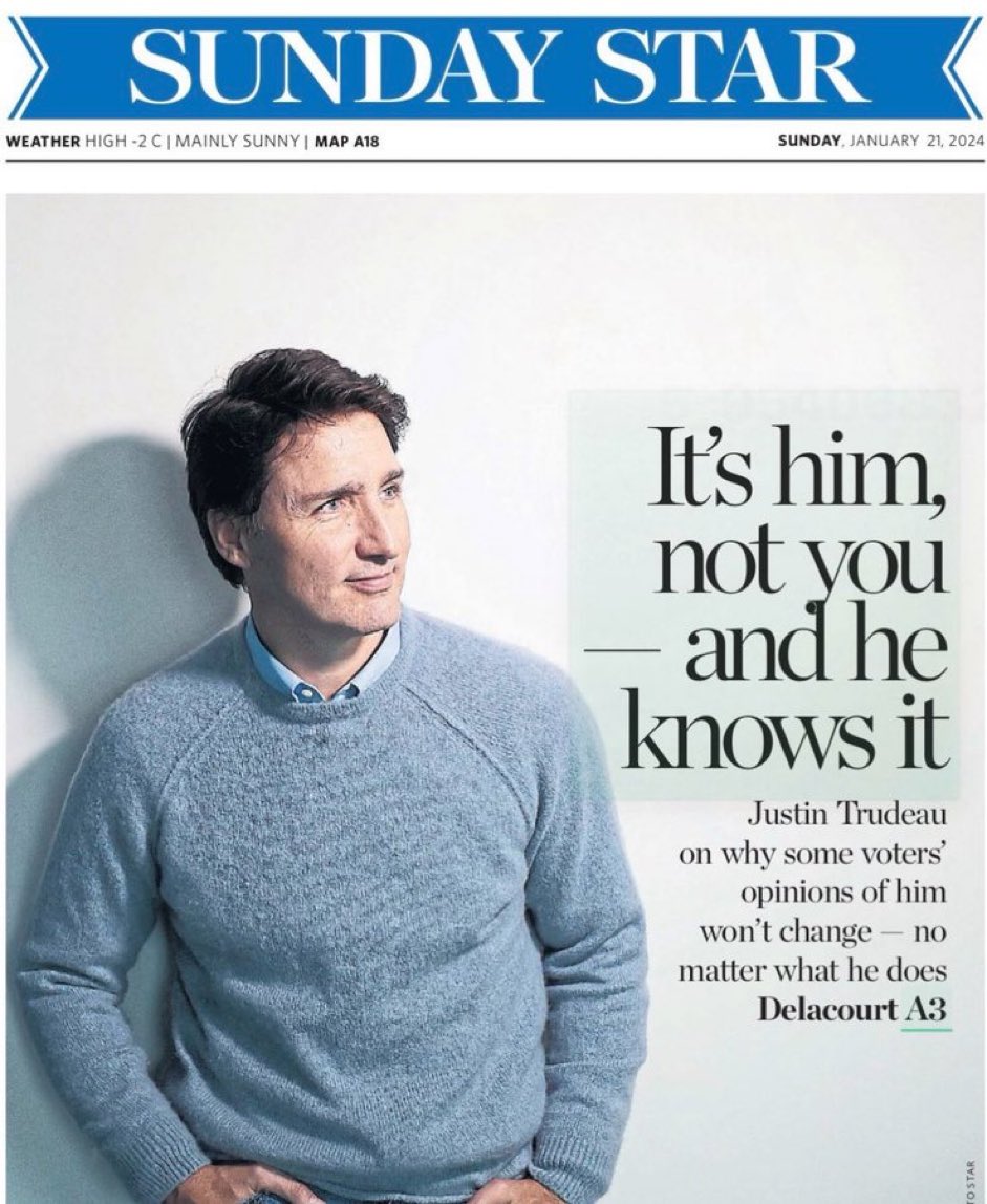 Yeah, it is him. 

An absolute lunatic, and Canadians would like to know how to apply for a restraining order😂