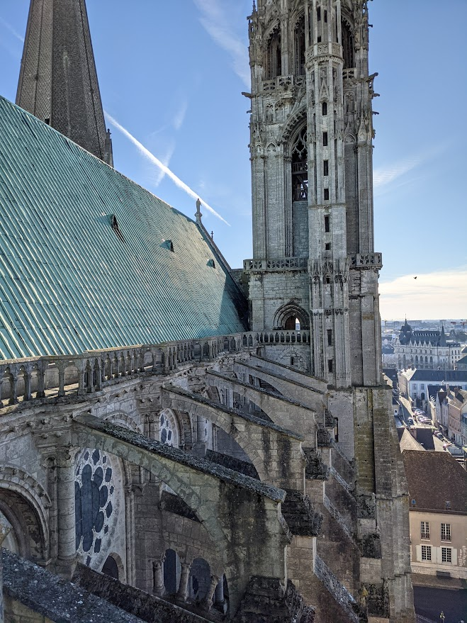 @Architectolder I almost skipped visiting Chartres - but I'm so glad I didn't! They let you tour on the roof of the cathedral: