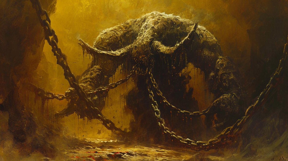 neuromorph_ai's tweet photo. Emerge into the haunting embrace of the abyss with these beings: a tentacled shadow, a chained colossus, a spideresque watcher, and a tangled chaos.
#NeuroAether #AiArtCommunity #Lovecraftian #EldritchHorror #CosmicDread #AiArt #DigitalArt https://t.co/Dqu1Z44kvR