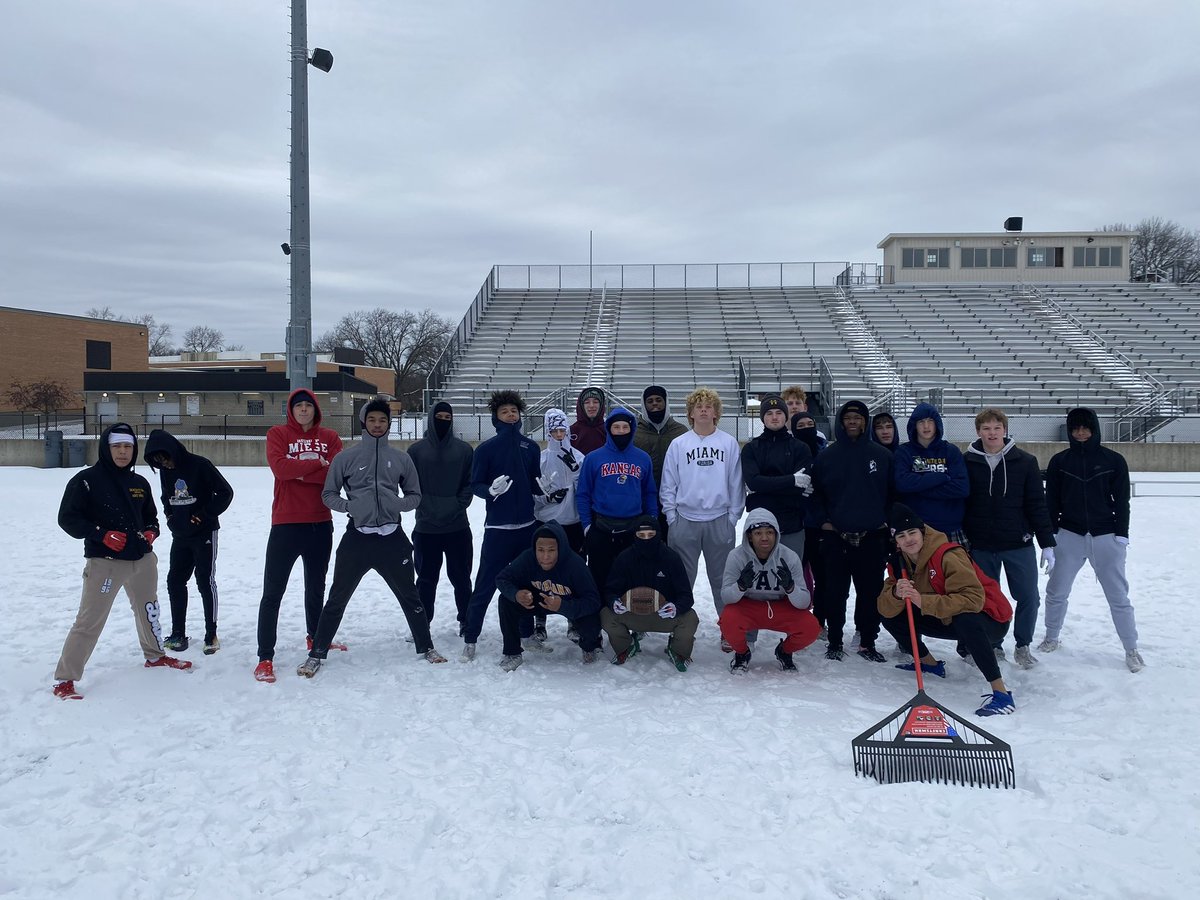 Snow &amp; Cold wont keep these guys from a opportunity to get better. 

Proud of this group! Keep building! 💪🏼