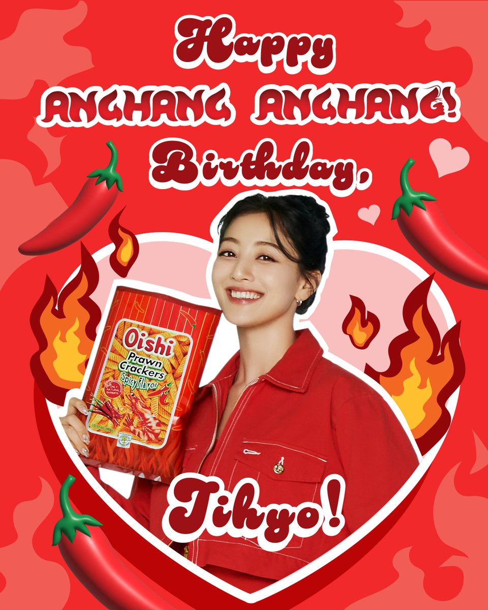 Happy #AnghangAnghang Birthday, Jihyo! ❤️🌶️ #OishiTWICE #OWowOWow