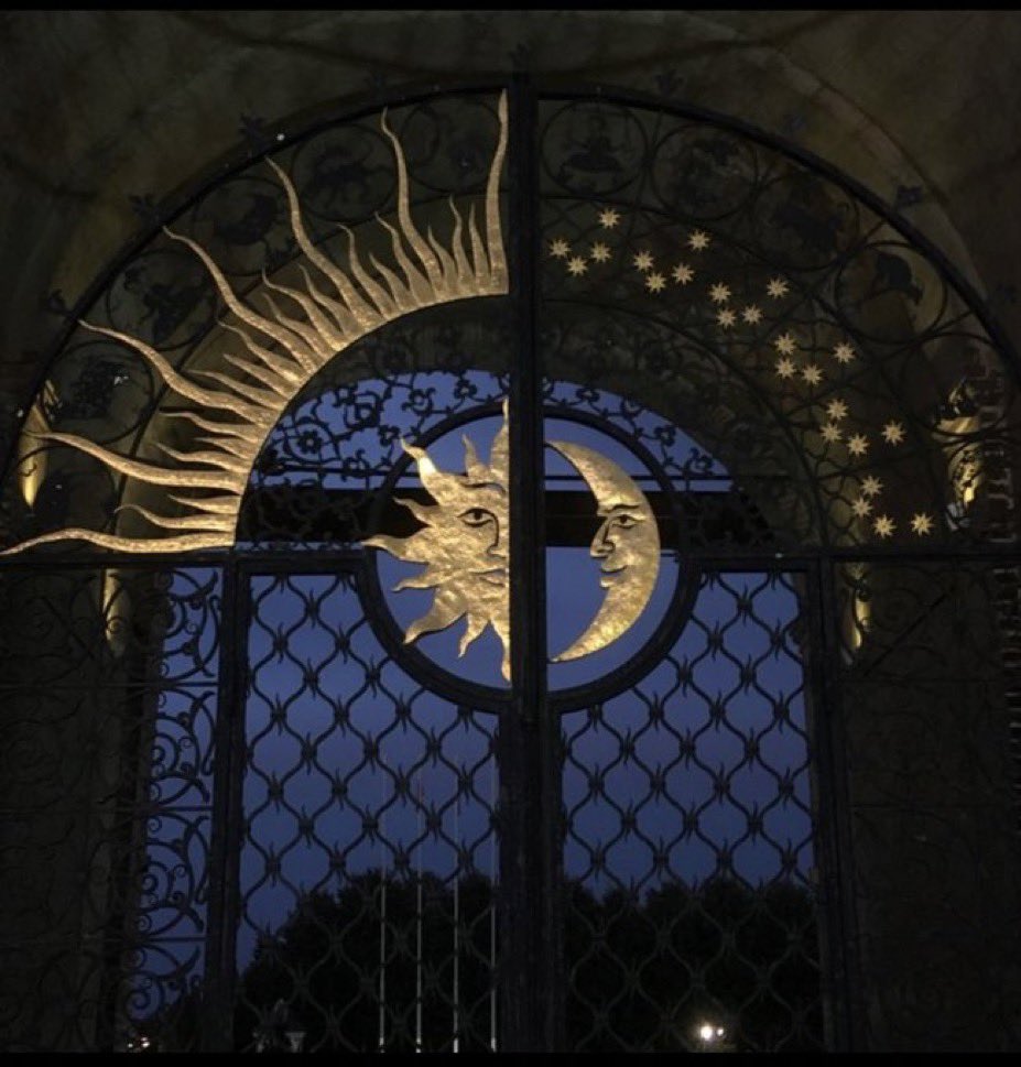 vintage sun and moon gate