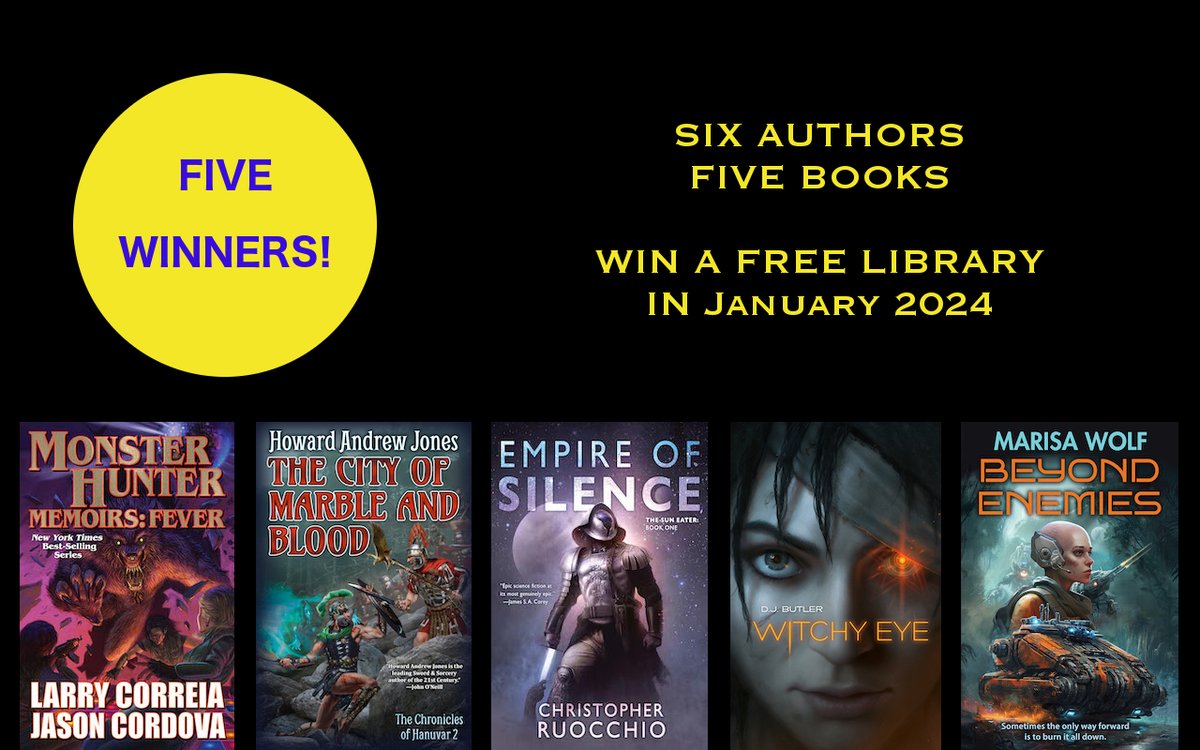 Enter for a chance to win five signed books. Man, look at this lineup! davidjohnbutler.com/giveaways/jan-…