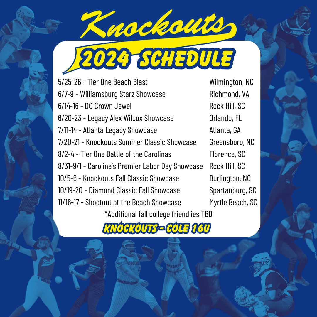 AddisonLaney9's tweet photo. YAYY!! Our 2024 schedule is here!
@Knockouts_Cole 
@KnockoutsFastp1 https://t.co/PVL0VNgKGe