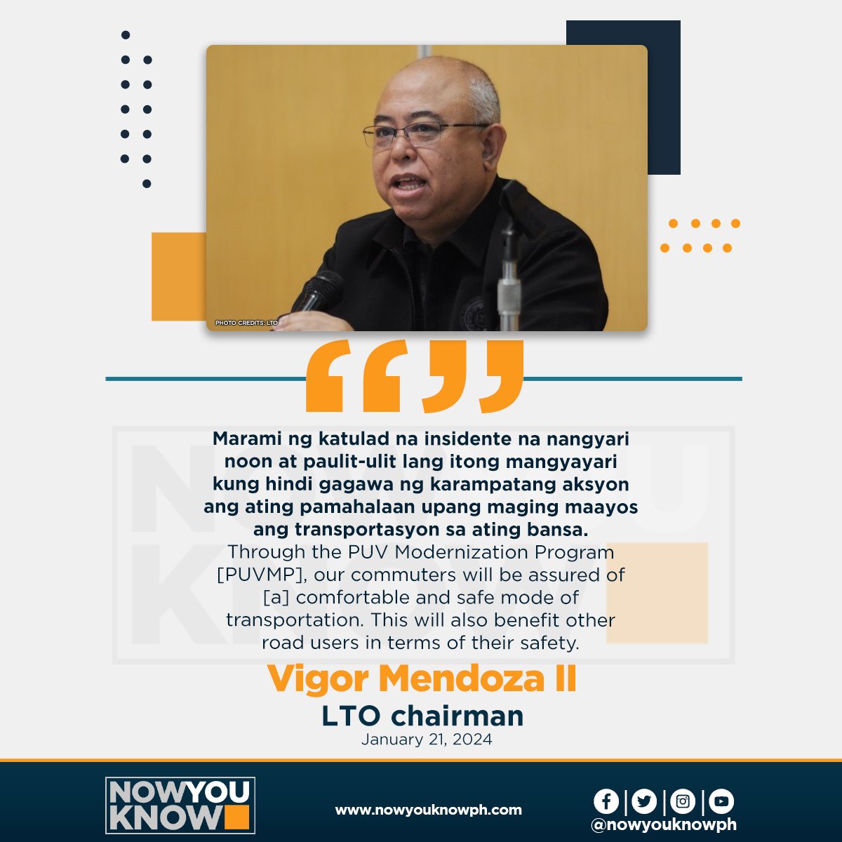 The fatal accident involving a jeepney unit in Nagcarlan, Laguna highlights the necessity of modernizing public utility vehicles (PUV) in the country, the Land Transportation Office (LTO) said on Sunday. READ: bitly.ws/3ar2M 📰Inquirer.net