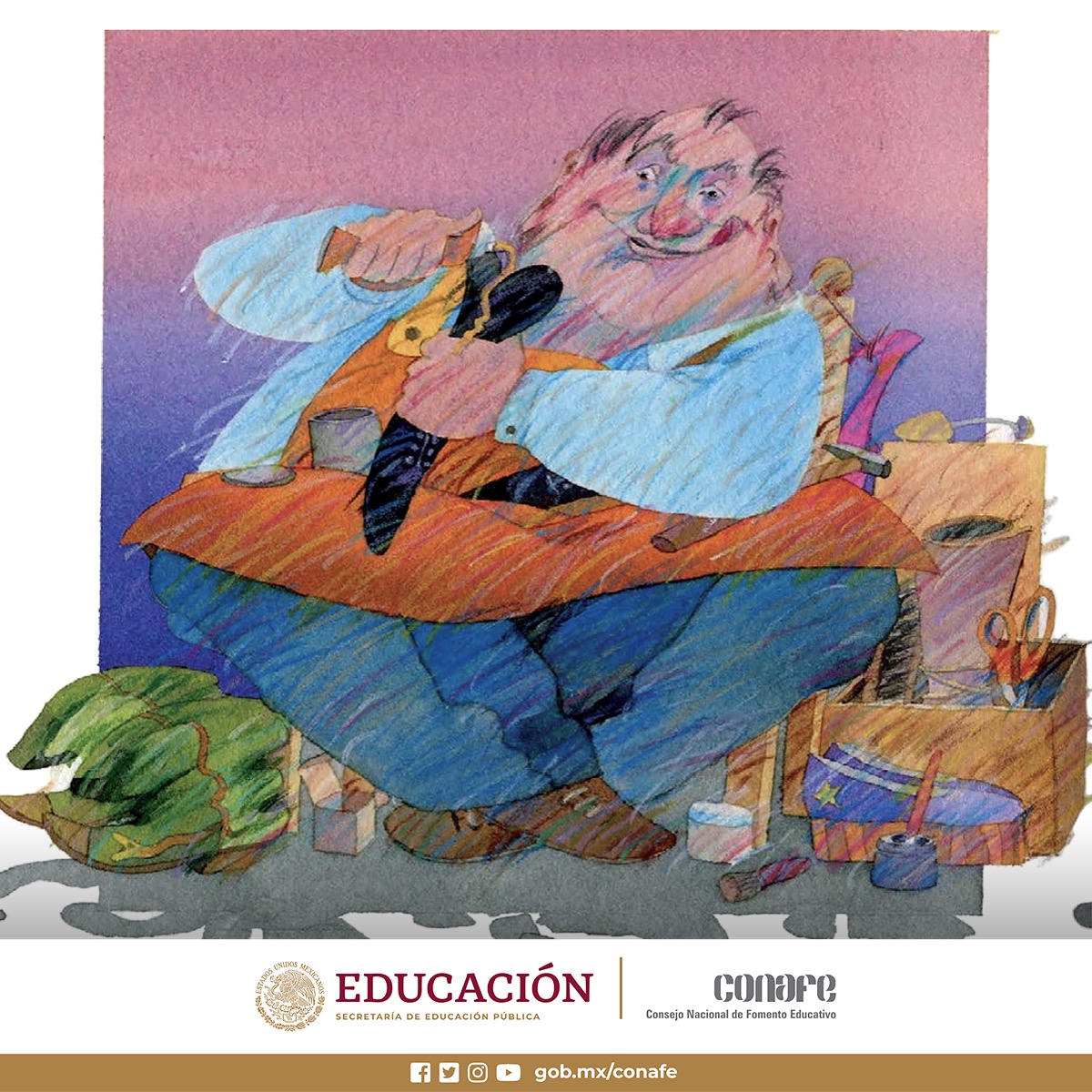 CONAFE_mx's tweet photo. Aprende una nueva melodía con la lectura "El zapatero" de Rubén Fischer. Cuento recomendado para niñas y niños de 3 a 6 años de edad de nuestra Colección "Pocas Letras".
#LecturasCONAFE 

Haz clic aquí:
https://t.co/kTiQQWvF4D https://t.co/7r1706S4ip